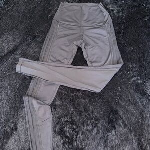 Black mesh side Lululemon 7/8 length vintage leggings